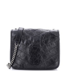 Niki Chain Wallet Matelasse Chevron Leather