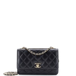 Trendy CC Wallet on Chain Quilted Lambskin