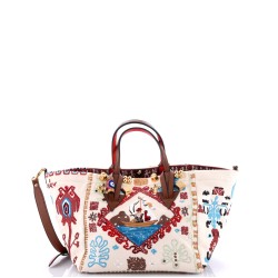 Caracaba Tote Embellished Canvas with Leather Small