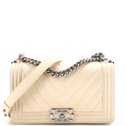 Boy Flap Bag Chevron Calfskin Old Medium