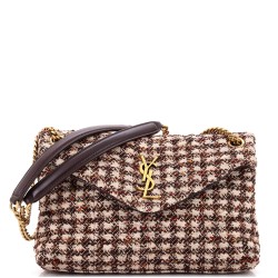 Loulou Puffer Shoulder Bag Quilted Tweed Small
