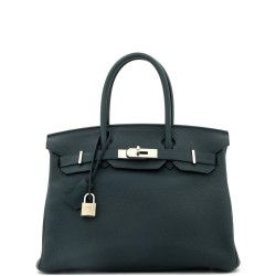 Birkin Handbag Vert Cypress Maurice with Palladium Hardware 30