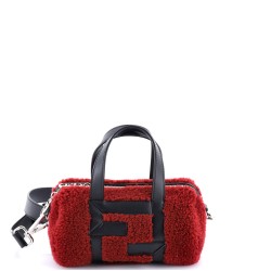 O'Lock Convertible Bowler Bag Shearling with Leather Mini
