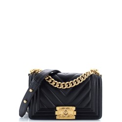 Boy Flap Bag Chevron Lambskin Small