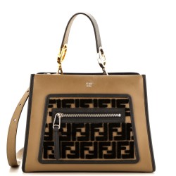Runaway Bag Leather and Zucca Velvet Small