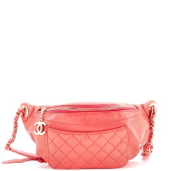 Bi Classic Waist Bag Quilted Crumpled Calfskin