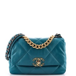 19 Flap Bag Quilted Leather Medium