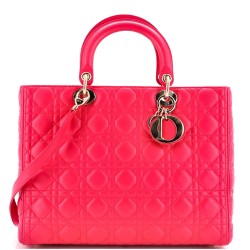 Lady Dior Bag Cannage Quilt Lambskin Large