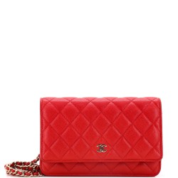 Wallet on Chain Quilted Caviar