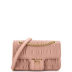 Chain Flap Shoulder Bag Nappa Gaufre Small