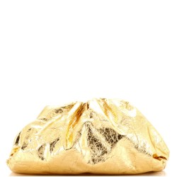 The Pouch Crinkled Metallic Leather