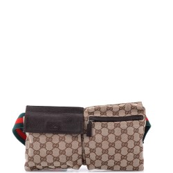 Vintage Double Belt Bag GG Canvas Small