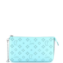 Loubila Chain Clutch Perforated Leather
