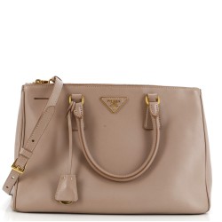 Double Zip Lux Tote Saffiano Leather Medium