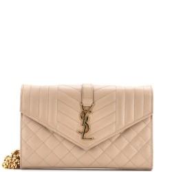 Classic Monogram Chain Wallet Mixed Matelasse Leather Medium