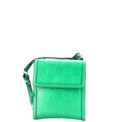 Flap Crossbody Bag GG Embossed Perforated Leather Small
