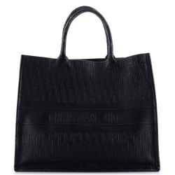 Book Tote Oblique Embossed Calfskin Large