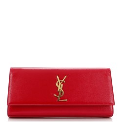 Classic Monogram Clutch Grainy Patent Long