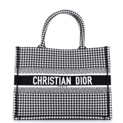 Book Tote Houndstooth Canvas Medium