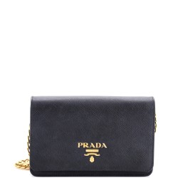 Chain Wallet Crossbody Saffiano Leather