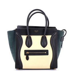 Tricolor Luggage Bag Leather Micro