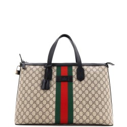 Web Duffle Bag GG Coated Canvas Medium