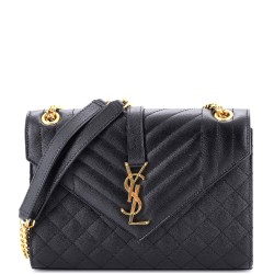 Classic Monogram Envelope Satchel Mixed Matelasse Leather Medium