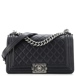Boy Flap Bag Quilted Calfskin Old Medium
