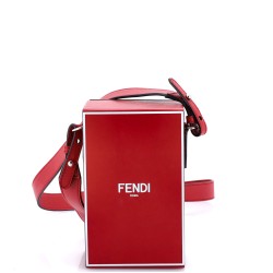 Logo Vertical Box Crossbody Bag Leather