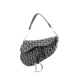 Vintage Saddle Bag Diorissimo Canvas Medium