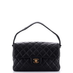 Vintage Double Sided Flap Bag Quilted Lambskin Medium