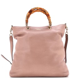 Bamboo Shopper Tote Leather Tall