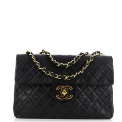 Vintage Classic Single Flap Bag Quilted Lambskin Maxi
