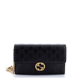 Icon Wallet on Chain Guccissima Leather