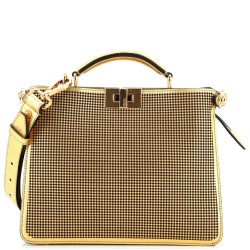 x Versace Fendace Peekaboo ISeeU Briefcase Laser Cut Leather Mini