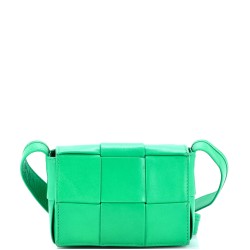 Cassette Crossbody Bag Maxi Intrecciato Leather Candy