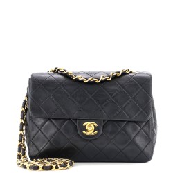 Vintage Square Classic Flap Bag Quilted Lambskin Small