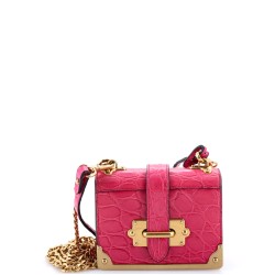 Cahier Chain Crossbody Bag Crocodile Micro