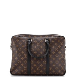 Porte-Documents Voyage Briefcase Macassar Monogram Canvas PM