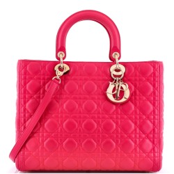 Lady Dior Bag Cannage Quilt Lambskin Large