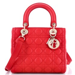 Lady Dior Bag Cannage Quilt Lambskin Medium