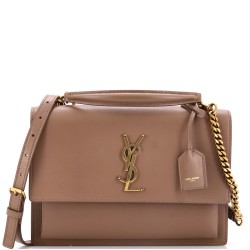 Sunset Top Handle Shoulder Bag Leather Medium
