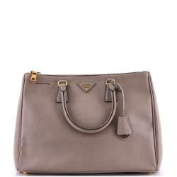 Double Zip Lux Tote Saffiano Leather Large
