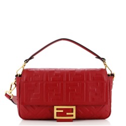 Baguette NM Bag Zucca Embossed Leather Medium