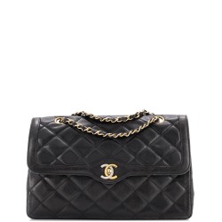 Vintage Two Tone CC Flap Bag Quilted Lambskin Medium