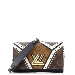 Twist Chain Wallet Limited Edition Brogue Reverse Monogram Canvas and Leather