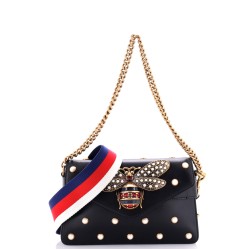 Broadway Pearly Bee Shoulder Bag Embellished Leather Mini
