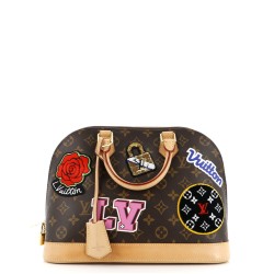 Alma Handbag Limited Edition Patches Monogram Canvas PM