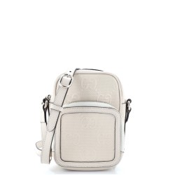 Top Handle Crossbody Bag GG Embossed Perforated Leather Mini