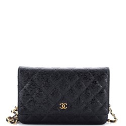 Wallet on Chain Quilted Caviar